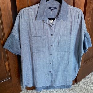 Madewell NWT Short sleeve button down
